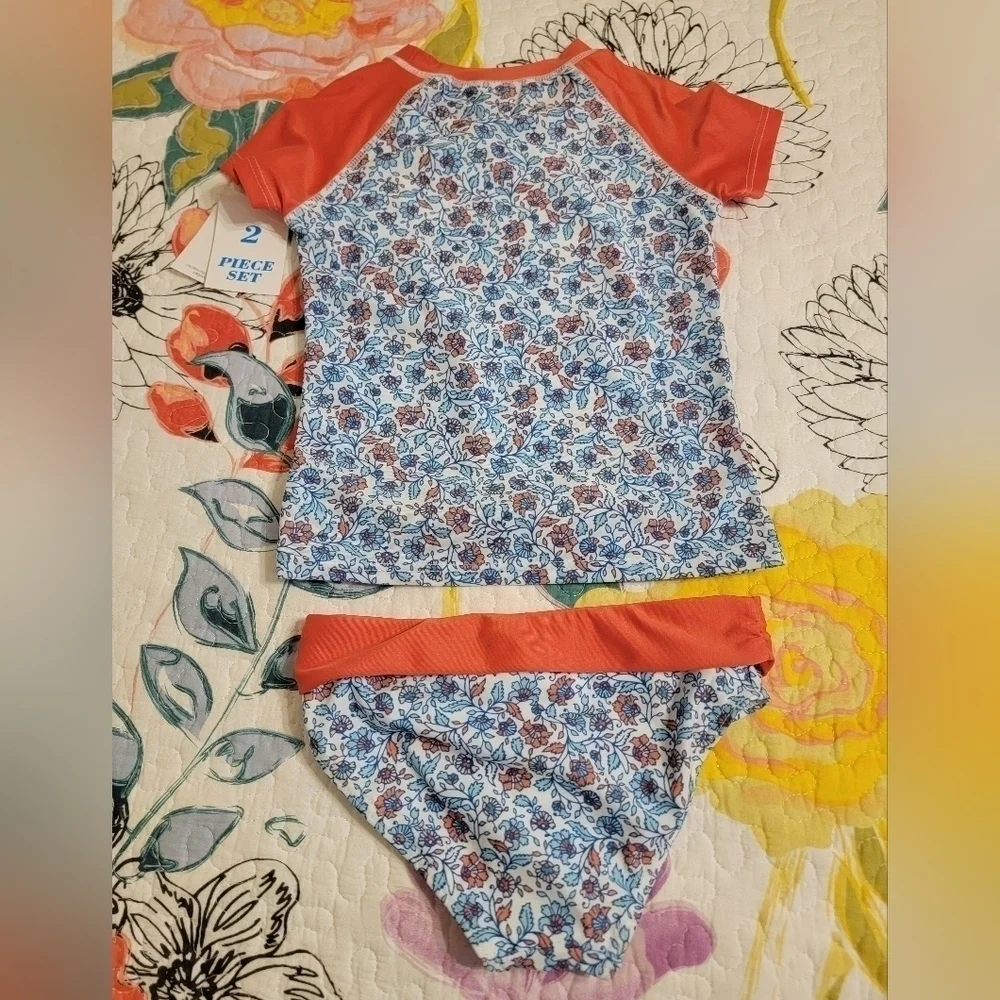 Aqua et Sol Girl's 2 pc Swim Suit